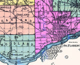 1907 Map of Lauderdale County Alabama