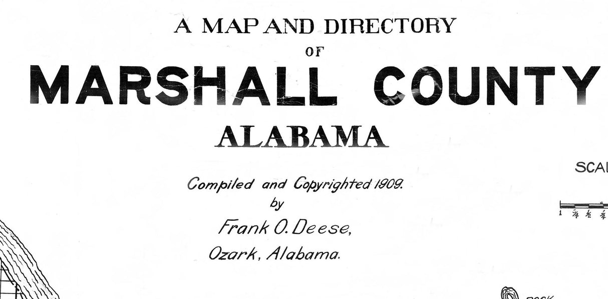 1909 Map of Marshall County Alabama