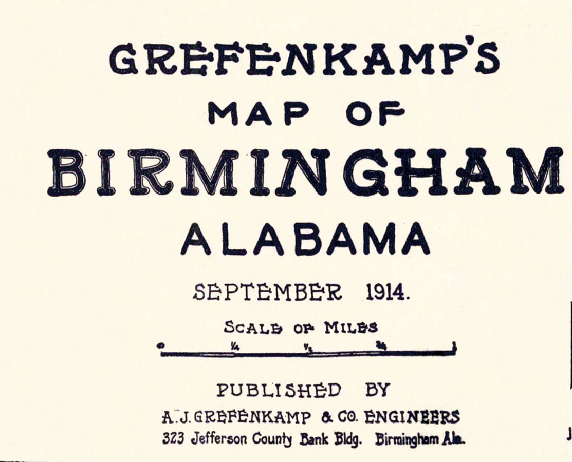 1914 Map of Birmingham Alabama