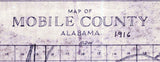 1916 Map of Mobile County Alabama