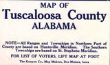 1920 Map of Tuscaloosa County Alabama