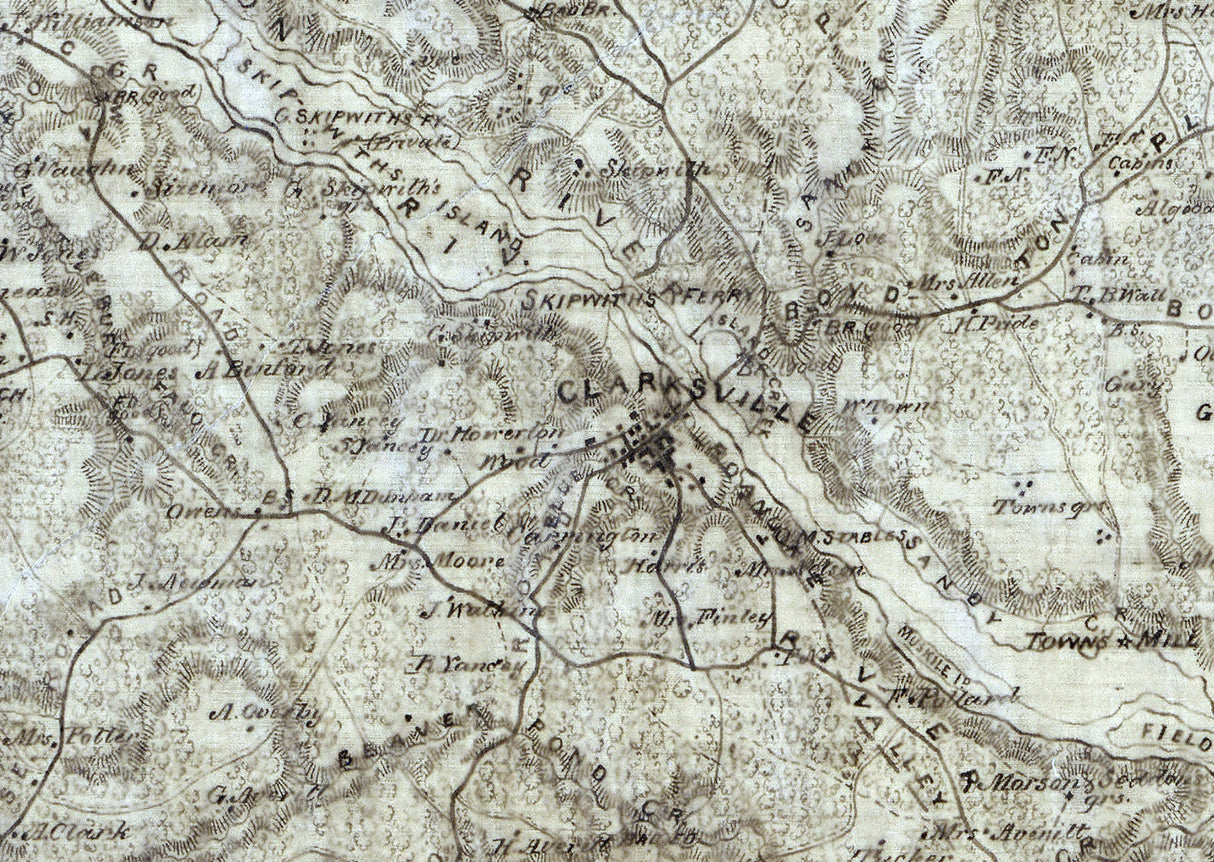 1864 Map of Mecklenburg County Virginia