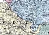 1870 Map of Mecklenburg County Virginia