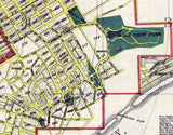1888 Map of Birmingham Alabama and Suburbs