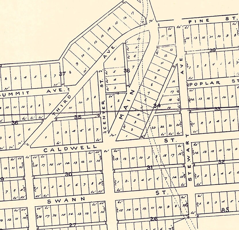 1890 Map of Piedmont Alabama