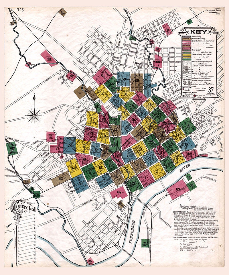 1903 Map of Knoxville Tennessee