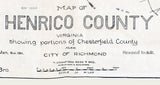 1911 Map of Henrico County Virginia