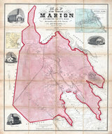 1855 Town Map of Marian Plymouth County Massachusetts