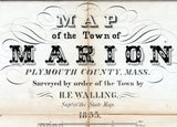 1855 Town Map of Marian Plymouth County Massachusetts