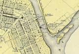 1865 Town Map of Franklin Venango County Pennsylvania
