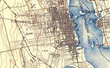 1885 Topo Map of New Bedford Massachusetts Dartmouth