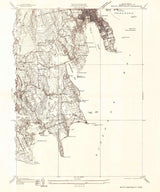 1936 Topo Map of South Dartmouth Massachusetts Quadrangle