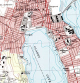 1977 Topo Map of New Bedford South Massachusetts Quadrangle