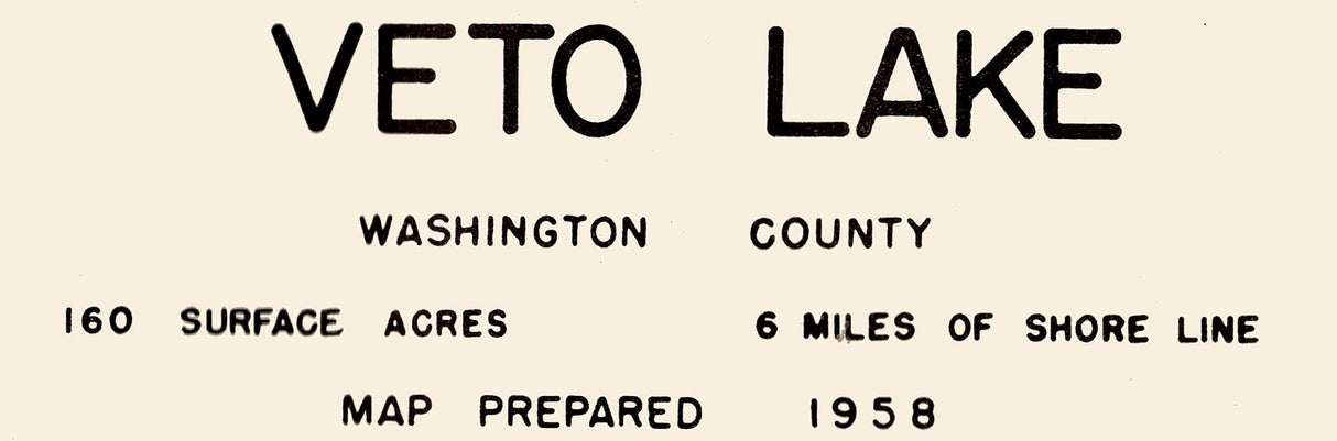 1958 Map of Veto Lake Washington County Ohio