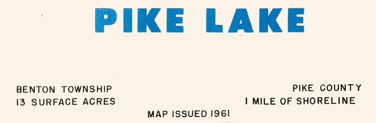 1961 Map of Lake White Pike County Ohio