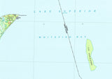 1985 Map of Whitefish Bay Lake Superior Michigan