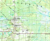 1985 Map of Whitefish Bay Lake Superior Michigan