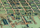 1909 Panoramic Map of Erie Pennsylvania