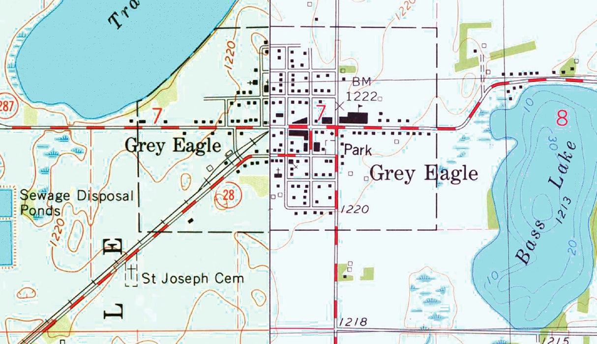 1978 Map of Big Birch Lake Minnesota