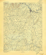 1892 Topo Map of Lynchburg Virginia Quadrangle