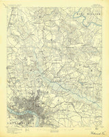 1894 Topo Map of Richmond Virginia Quadrangle