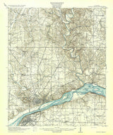 1916 Topo Map of Muscle Shoals Alabama Quadrangle Florence
