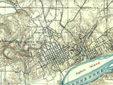 1916 Topo Map of Muscle Shoals Alabama Quadrangle Florence