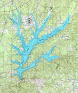 1993 Map of Harris Lake North Carolina