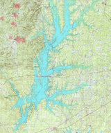 1993 Map of Jordan Lake North Carolina