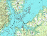 1993 Map of Jordan Lake North Carolina