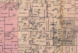 1870 Farm Line Map of Iowa County Wisconsin