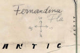 1800s Map of Fernandina Amelia Island Florida North Point