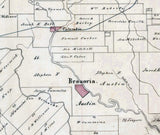 1864 Map of Brazoria County Texas