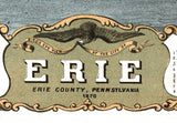 1870 Panoramic Map of Erie Erie County Pennsylvania