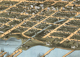 1870 Panoramic Map of Erie Erie County Pennsylvania