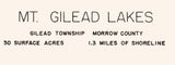 1960 Map of Mt Gilead Lakes Morrow County Ohio