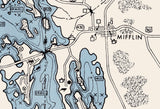 1961 Map of Charles Mill Reservoir Richland and Ashland County Ohio