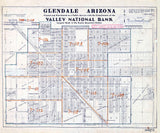 1950 Town Map of Glendale Maricopa County Arizona