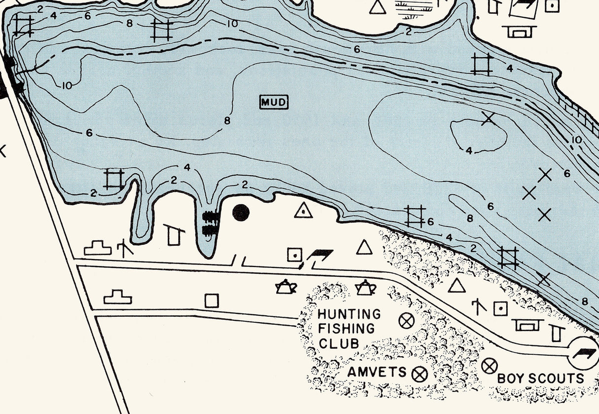 1961 Map of Madison Lake Madison County Ohio