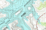 1998 Map of Lake Marburg York County Pennsylvania