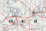 1860s Map of Cherokee Forsyth and Hall County Georgia