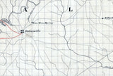 1860s Map of Cherokee Forsyth and Hall County Georgia
