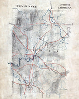 1860s Map of Gilmer County Georgia