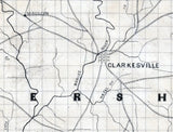 1860s Map of Rabun and Habersham County Georgia