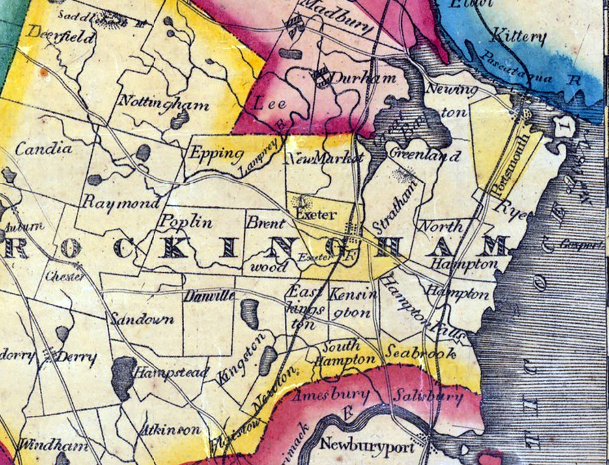 1849 Map of the State of New Hampshire