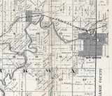 1874 Map of Waupaca County Wisconsin