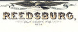 1874 Panoramic Map of Reedsburg Sauk County Wisconsin