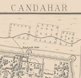 1880 Map of Kandahar Afghanistan