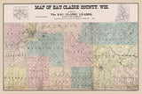 1902 Map of Eau Claire County Wisconsin