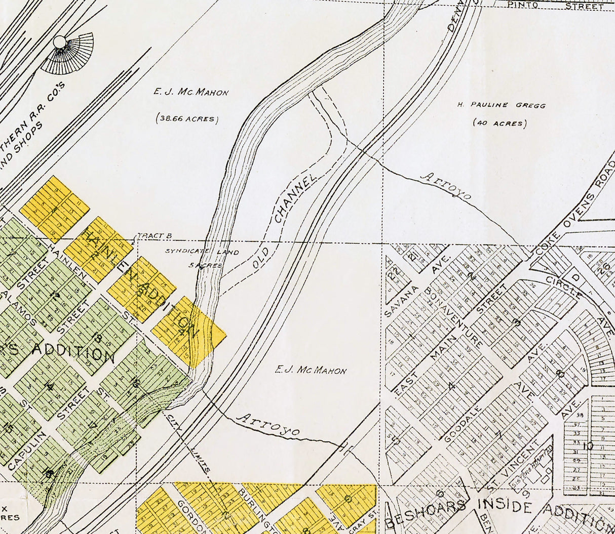 1909 Map of Trinidad Colorado